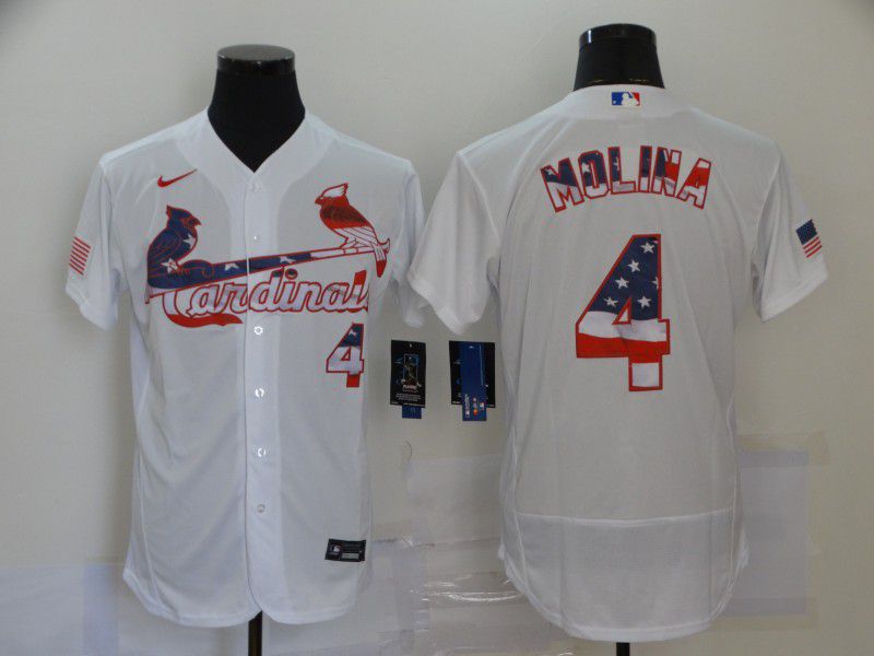 Men St.Louis Cardinals #4 Molina White 2020 Elite MLB Jerseys